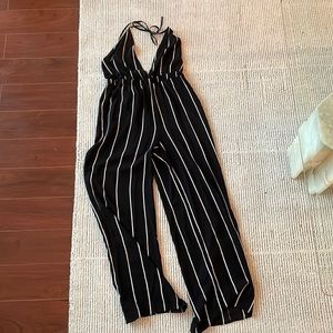 F21 Striped Jumpsuit Small